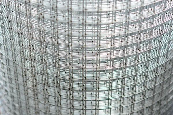 Roll of steel metal mesh. Abstract background. — Stock Photo, Image