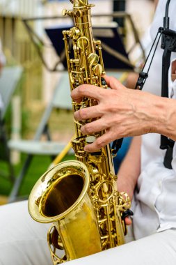Bir müzik orkestrasının detayları