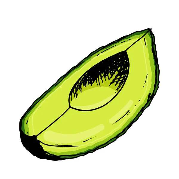 Colorida Ilustración Del Aguacate Fue Dibujada Estilo Gráfico Adecuado Para — Vector de stock