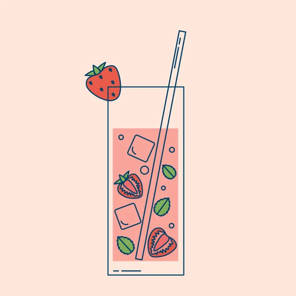 Illustration Lumineuse Cocktails Aux Fruits Baies Variés Convient Pour Décorer — Image vectorielle