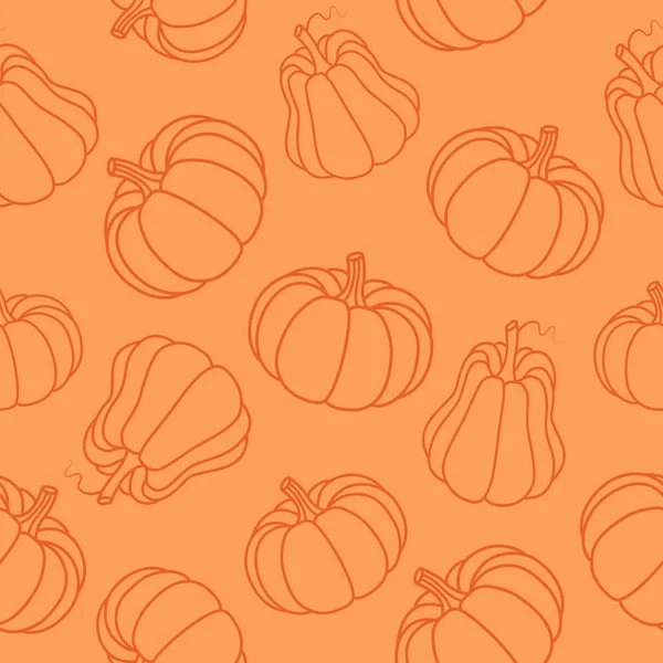 Modèle Citrouille Automne Dans Style Doodle Convient Pour Décorer Les — Image vectorielle