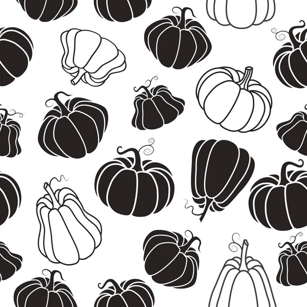 Modèle Citrouille Automne Dans Style Doodle Convient Pour Décorer Les — Image vectorielle