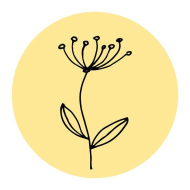 Doodle tarzı çiçekler. Tatil ve baharın havasını yaratıyorlar. Kartpostalları süslemek için uygun.