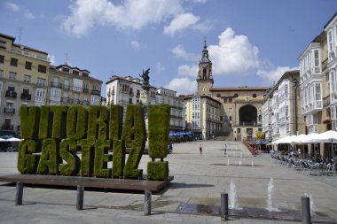 Vitoria-Gasteiz 'den görüntüler, Bask Ülkesi.