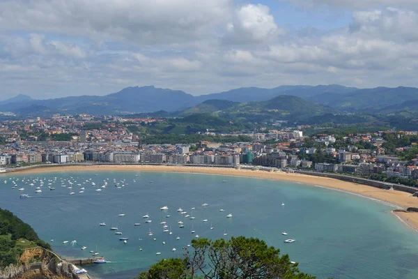 Blick Auf San Sebastin Der Bergigen Spanischen Region Des Baskenlandes — Stockfoto