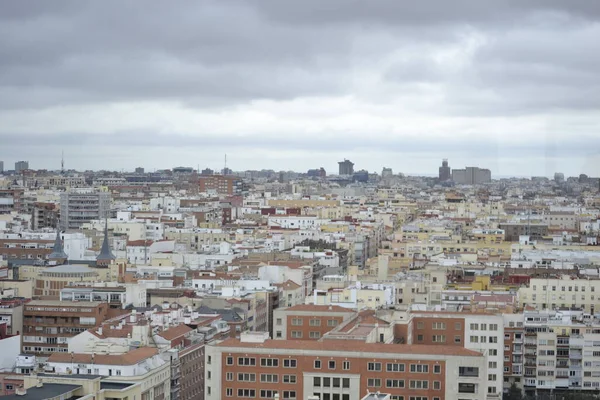Madrid Városa Magasból Nézve Egész Madridi Kilátó Moncloa Világítótoronytól — Stock Fotó