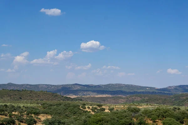 Άποψη Του Φυσικού Πάρκου Monfrage Στο Cceres Από Χωριό Higuera — Φωτογραφία Αρχείου