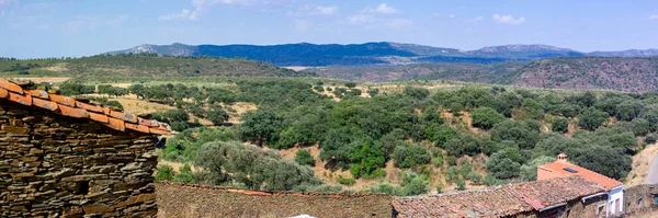 Vue Panoramique Parc Naturel Monfrage Cceres Depuis Village Higuera Albarat — Photo