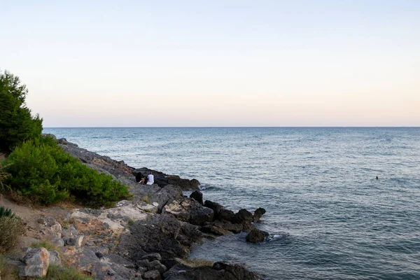 Oropesa Del Mar Beach Castellon Can See Mediterranean Sea — Stock Photo, Image