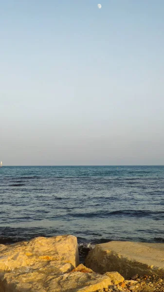 Plage Torrenostra Castellon Nous Pouvons Voir Mer Méditerranée — Photo