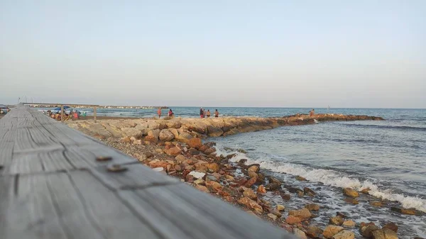 トレノストラビーチ カステリョン 地中海が見えます — ストック写真