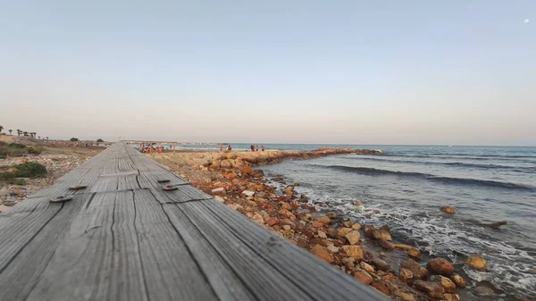 Spiaggia Torrenostra Castellon Possiamo Vedere Mar Mediterraneo — Foto Stock