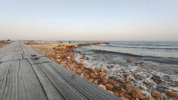 Spiaggia Torrenostra Castellon Possiamo Vedere Mar Mediterraneo — Foto Stock