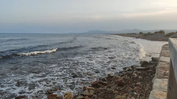 Praia Torrenostra Castellon Podemos Ver Mar Mediterrâneo — Fotografia de Stock
