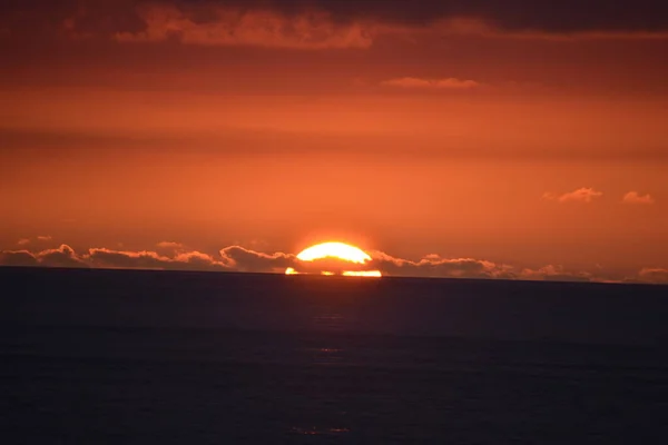 Coucher Soleil Sur Tapia Casariego Dans Les Asturies Nous Pouvons — Photo