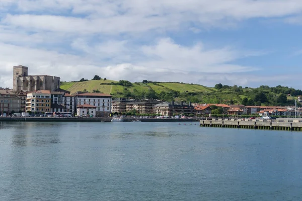 Uitzicht Cantabrische Zee Groene Natuur Baskenland Spanje Samen Met Flysch — Stockfoto