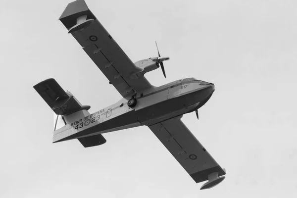 Exhibition Air Parade Takes Place Streets Madrid Spain October Planes — Stock Photo, Image