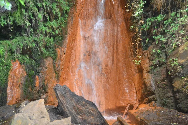 Água Fuente Agria Prtugos Granada Espanha Formando Pequeno Riacho Que — Fotografia de Stock