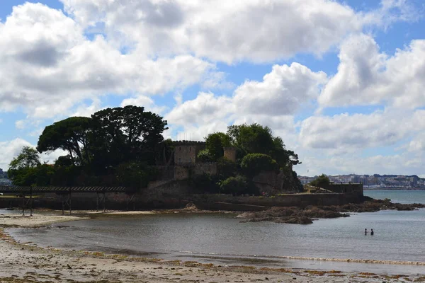 Isla Santa Cruz Una Isla Española Provincia Corua Situada Frente —  Fotos de Stock