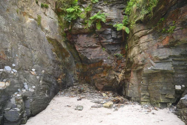 Die Herrliche Sommerlandschaft Der Kantabrischen Küste Strand Von Catedrales Catedrais — Stockfoto