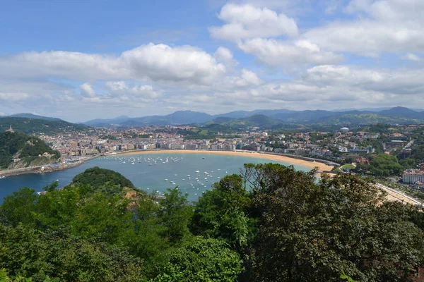 Blick Auf San Sebastin Der Bergigen Spanischen Region Des Baskenlandes — Stockfoto