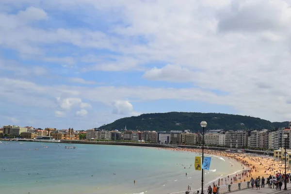 View San Sebastin Located Mountainous Spanish Region Basque Country Known — Stock Photo, Image