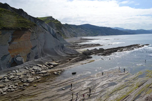 Flysch Zumaia Qui Est Des Affleurements Les Importants Spectaculaires Monde — Photo