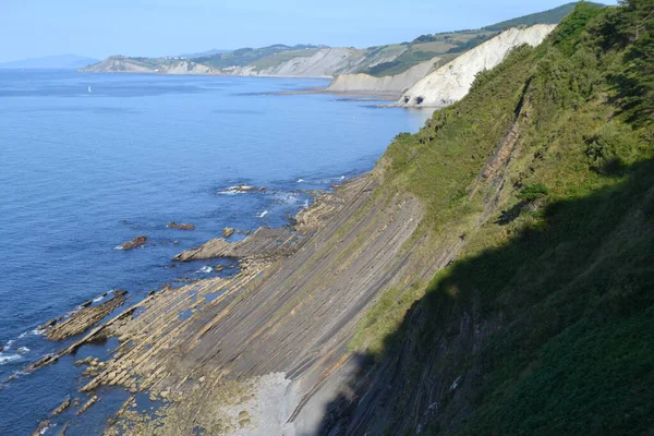 Flysch Zumaia Qui Est Des Affleurements Les Importants Spectaculaires Monde — Photo