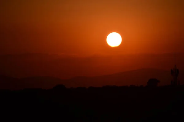 Solar eclipse in the city of Madrid, Spain, Europe