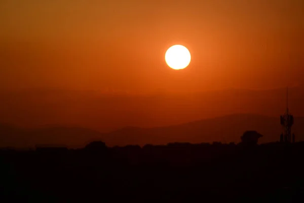 Solar eclipse in the city of Madrid, Spain, Europe