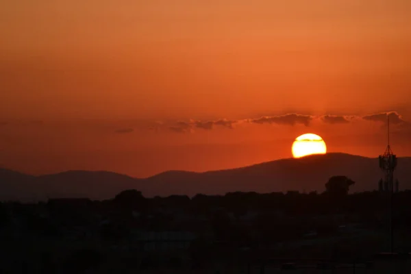 Solar eclipse in the city of Madrid, Spain, Europe