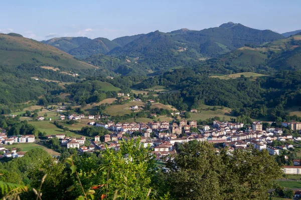 Výhled Město Elizondo Výšky Navarra Španělsko Evropa — Stock fotografie
