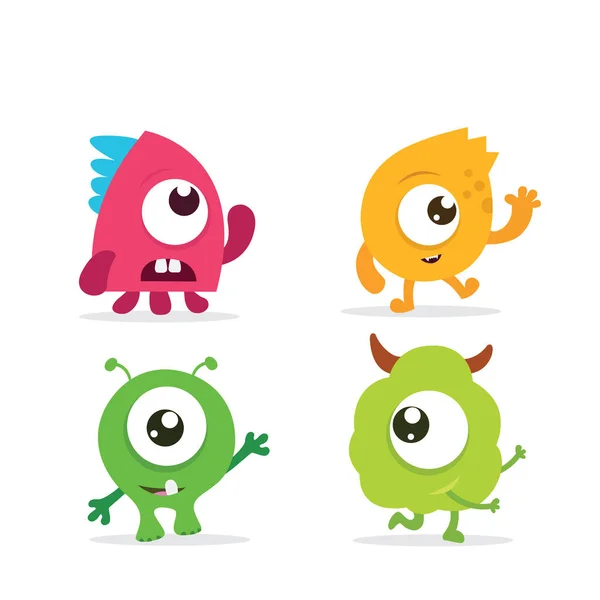 Desenho Engraçado Monstros Desenhos Animados Conjunto Monstros — Fotografia de Stock