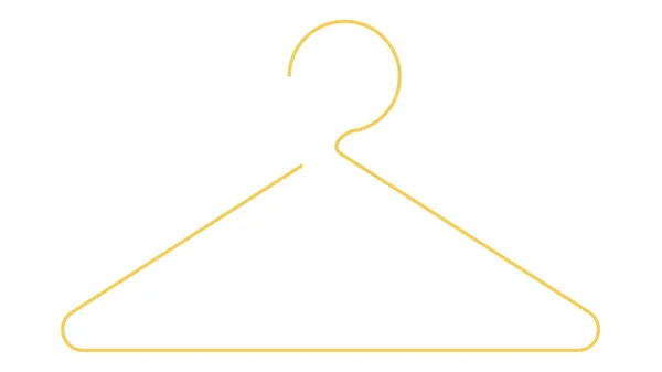 Κρεμάστρα Κίτρινα Ρούχα Hang Διάνυσμα Εικονίδιο Απομονώνονται Λευκό Φόντο Διανυσματικό — Φωτογραφία Αρχείου