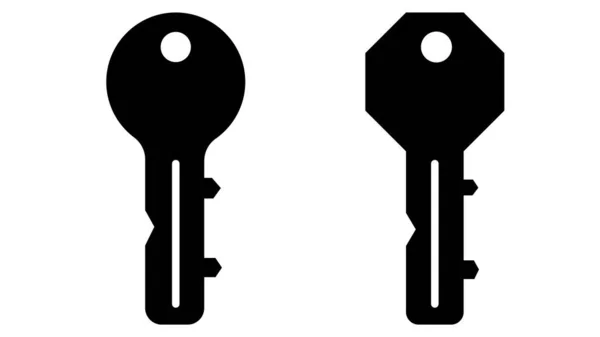 Две Разные Ключевые Фигуры Иконный Вектор Белом Фоне Вектор Eps10 — стоковое фото
