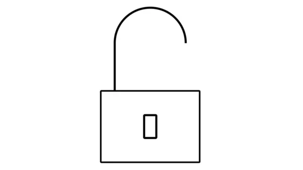 Open Lock Icon Vector White Background Eps10 Vector — Stock Photo, Image