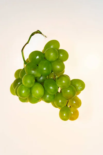 Bunch Green Grapes White Background — Stock Photo, Image