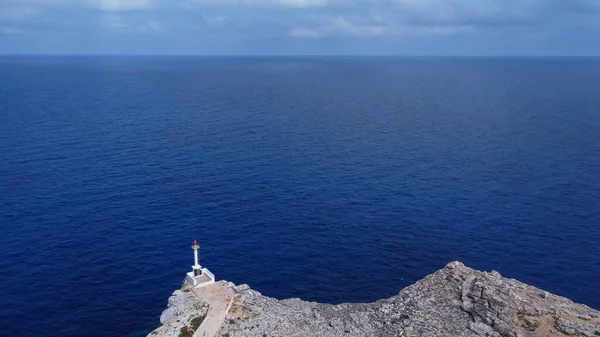 Portopetro Deniz Fenerinin Havadan Görünüşü Mallorca Adası Balearic Adaları Spanya — Stok fotoğraf