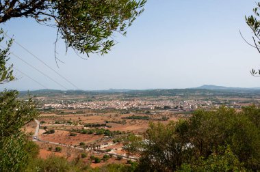 Montision Manastırı 'nın dış kapısı, Porreres kasabası. Mallorca Adası. Balear Adaları, İspanya