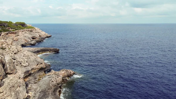 Flygfoto Över Kusten Portopetro Mallorca Balearerna Spanien — Stockfoto