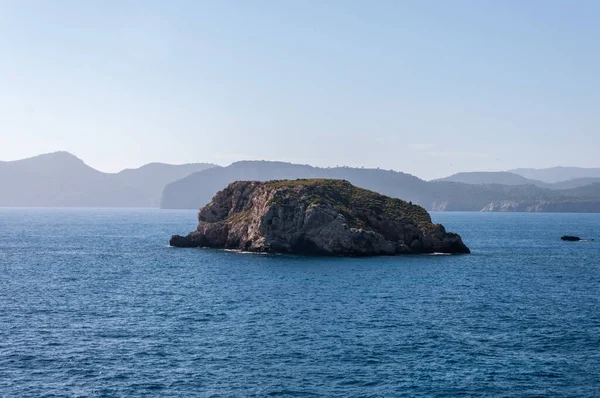 View Malgrats Islands Island Mallorca Waves Mediterranean Sea Balearic Islands — Stock Photo, Image