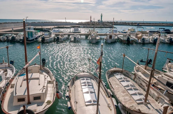 Cala Bona Ilhas Baleares Espanha 2020 Vista Geral Pequeno Porto — Fotografia de Stock