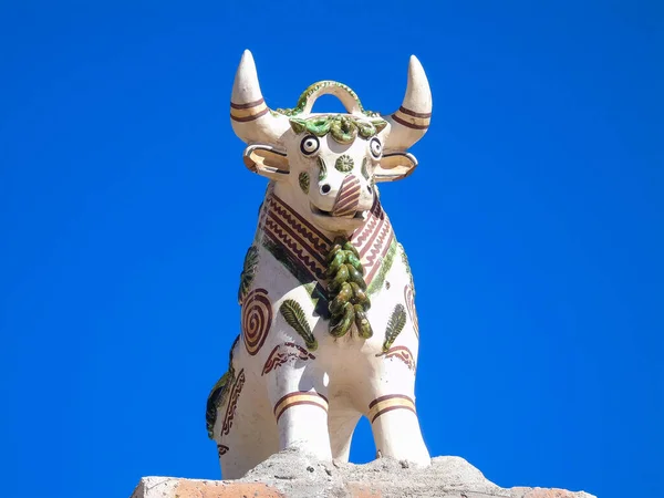Типова Перуанська Статуетка Бика Даху Фігурки Також Відомі Торіто Пукара Стокове Фото