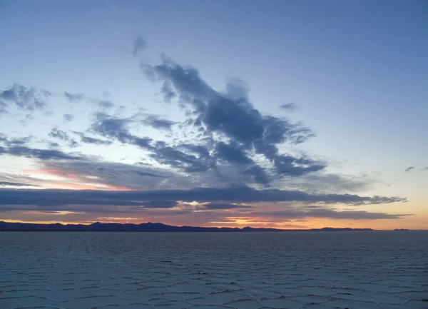 Schöner Sonnenaufgang Der Uyuni Saline Bolivien — Stockfoto