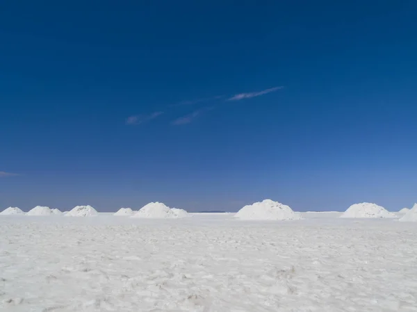 Bolivya 'daki Uyuni Salt Flat' te lityum madenciliği izleri var.