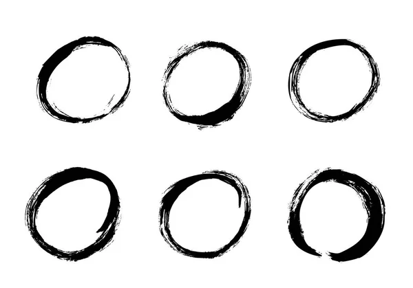 Handritad cirkel set. Vector runda märket designelement för citat, banner design, främjande. — Stock vektor