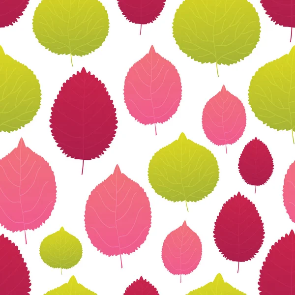 Patrón sin costura de otoño con hojas, fondo de hoja de estilo degradado de otoño. Ilustración vectorial — Vector de stock
