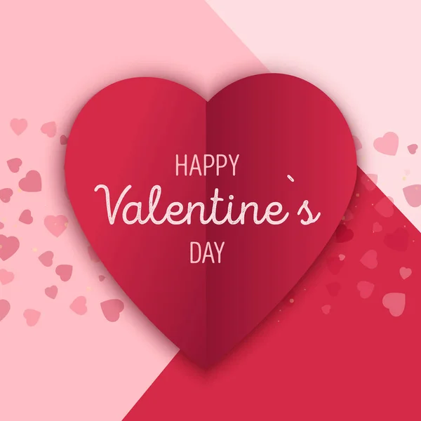 Sevgililer günü tebrik kartı sevimli çizgi kalp ile. Aşk poster kavramı. — Stok Vektör