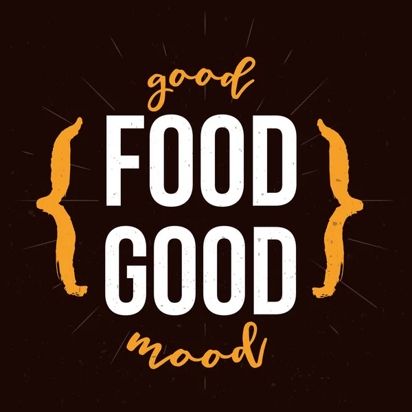 Bonne motivation alimentaire inspiration typographie citation pour mur sur fond sombre — Image vectorielle