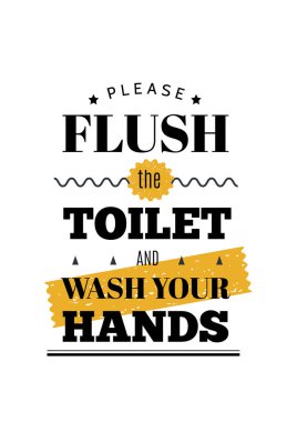 Banyo baskısı tasarımı, A4 formatında tuvalet dekorasyonu, tuvalet illüstrasyonu, yaratıcı pankart